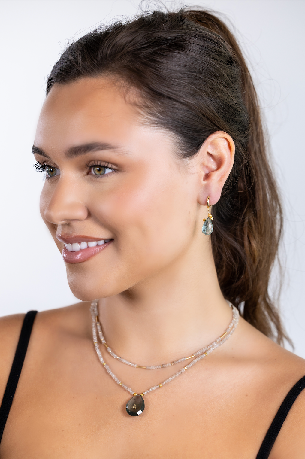 model wearing jewelry